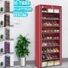 Текстилен шкаф за обувки с 9 рафта