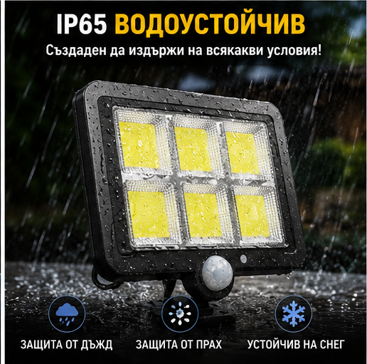 ПРОМО КОМПЛЕКТ 5 БРОЯ Соларен LED Прожектор 500W Лампа с Отделен Панел, Дистанционно и 5 метра Кабел ПРОМО КОМПЛЕКТ 5 БРОЯ Соларен LED Прожектор 500W Лампа с Отделен Панел, Дистанционно и 5 метра Кабел
