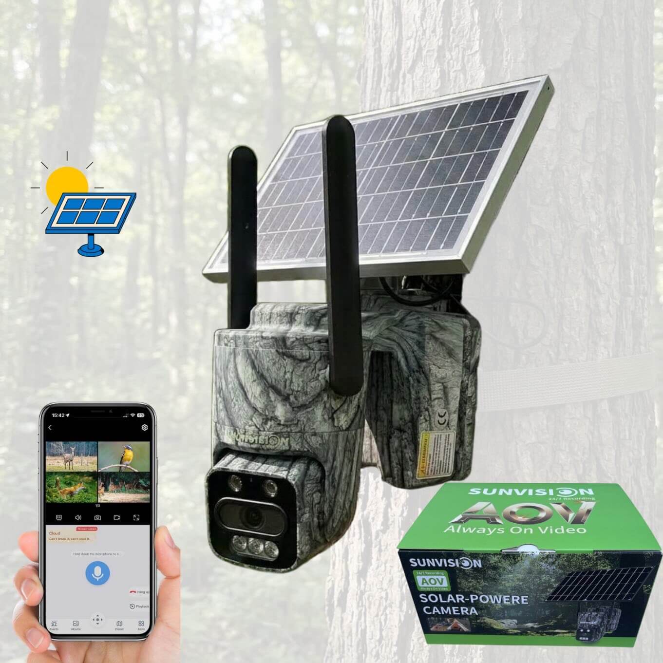 ЛОВНА СОЛАРНА КАМЕРА SUNVISION 4G С ДИСТАНЦИОННО НАБЛЮДЕНИЕ ЛОВНА СОЛАРНА КАМЕРА SUNVISION 4G С ДИСТАНЦИОННО НАБЛЮДЕНИЕ