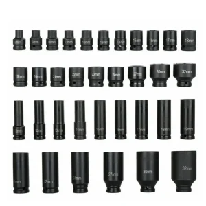 Комплект ударни вложки BLT Werkzeuge 1/2″ – 35 части, 8–32 мм, CR-MO стомана