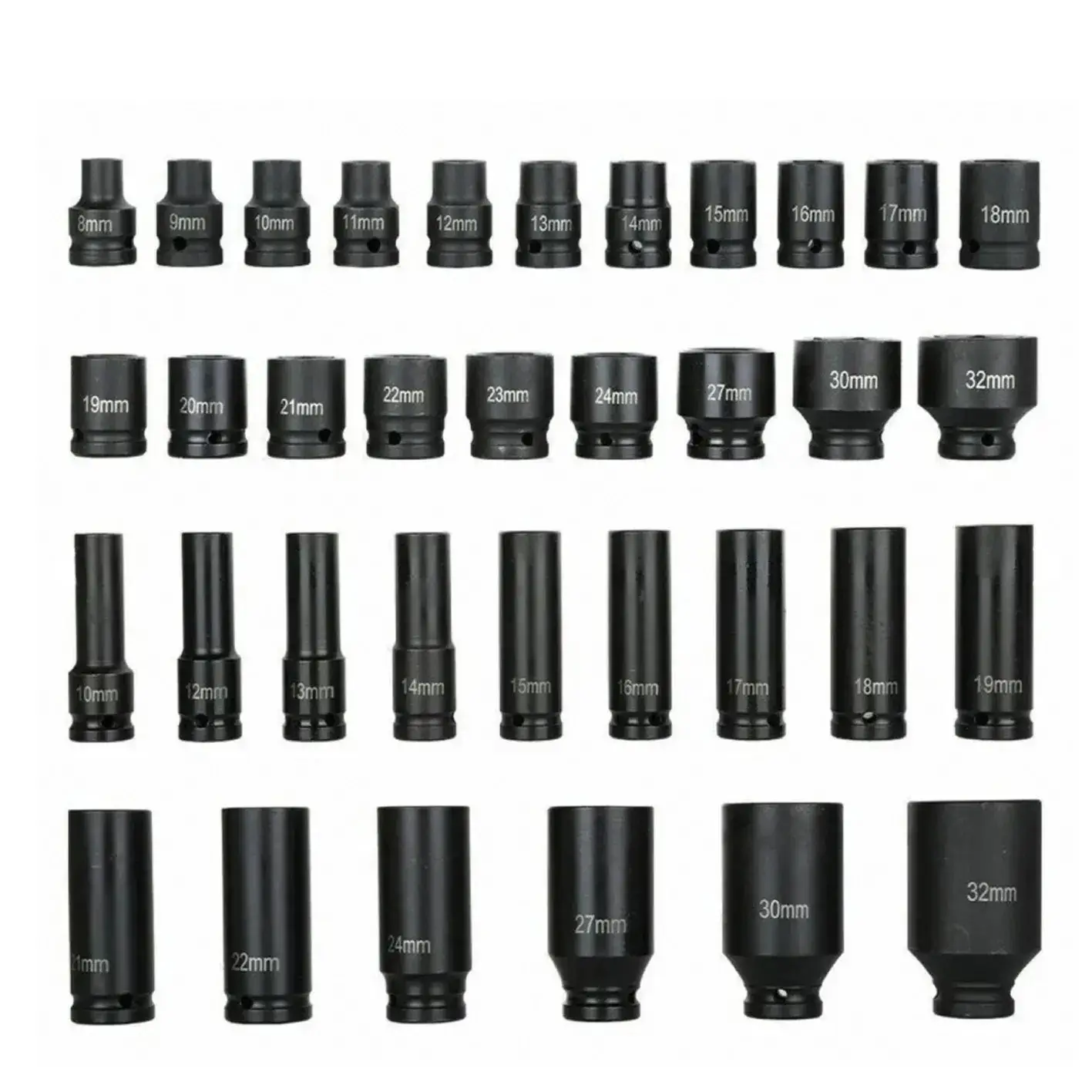Комплект ударни вложки BLT Werkzeuge 1/2″ – 35 части, 8–32 мм, CR-MO стомана Комплект ударни вложки BLT Werkzeuge 1/2″ – 35 части, 8–32 мм, CR-MO стомана